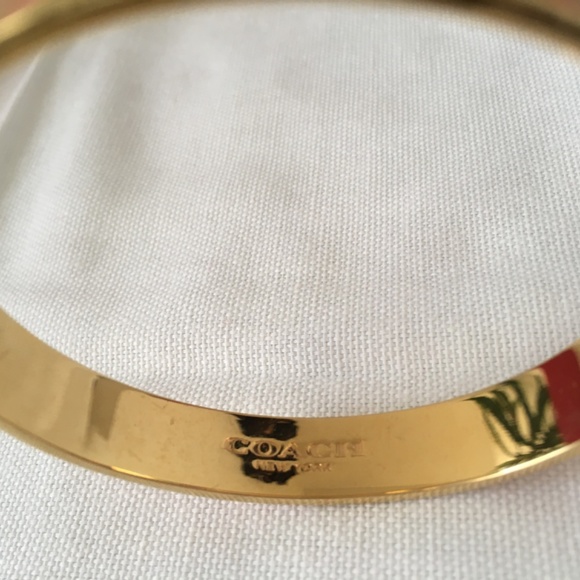 Authentic Coach Gold Toned & Pink Bracelet with crystals - Like New! - Picture 7 of 8